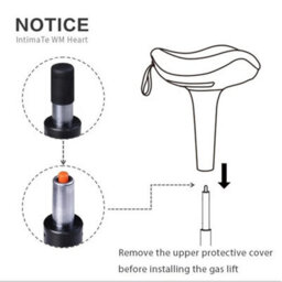 Blue Standing Office Stool Ergonomic Adjustable Height 360Degrees Swivel Chair For Work - thumbnail 4