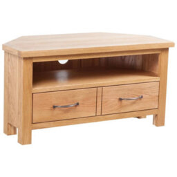 Berkfield Tv Cabinet With Drawer 88 X 42 X 46 Cm Solid Oak Wood - thumbnail 1