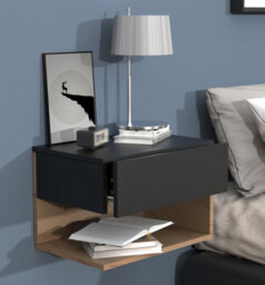 Vcm Wooden Wall Hanging Bedside Table Usal Xl 45Cm - thumbnail 4