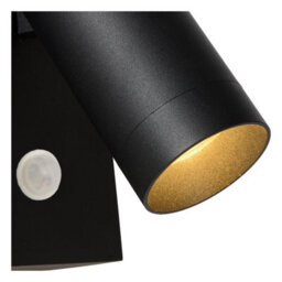 Lucide Taylor Outdoor Wall Mounted Spotlight With Pir Sensor Black - thumbnail 6