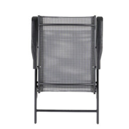 Breeins Set Of 4 Outdoor Black Metal Frame Garden Patio Furniture Folding Chairs Outdoor Bistro Dining Chairs - thumbnail 4