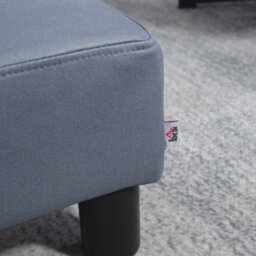 Homcom Ottoman Footrest Seat Chair Footstool Microfiber Cloth Home Office Grey - thumbnail 9