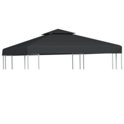 Walplus Gazebo Cover Canopy Replacement 310 G/ma Dark Grey 3 X 3 M - thumbnail 1