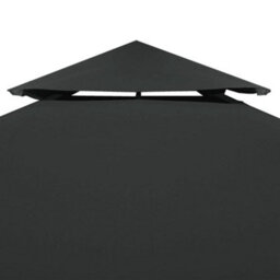 Walplus Gazebo Cover Canopy Replacement 310 G/ma Dark Grey 3 X 3 M - thumbnail 3