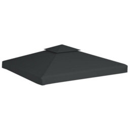 Walplus Gazebo Cover Canopy Replacement 310 G/ma Dark Grey 3 X 3 M - thumbnail 2
