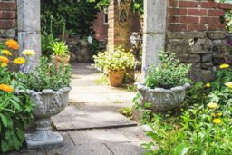 Pair Of Tulip Design Stone Cast Garden Vases - thumbnail 4
