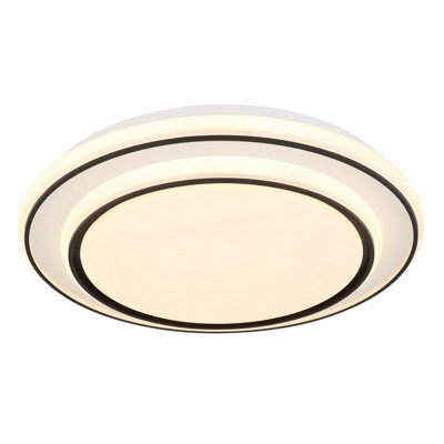 Luminosa Lighting Luminosa Logan Integrated Led Semi Flush Ceiling Light White Matt Led 3000K - image 1
