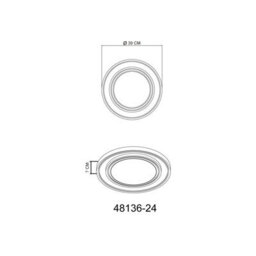 Luminosa Lighting Luminosa Logan Integrated Led Semi Flush Ceiling Light White Matt Led 3000K - thumbnail 5