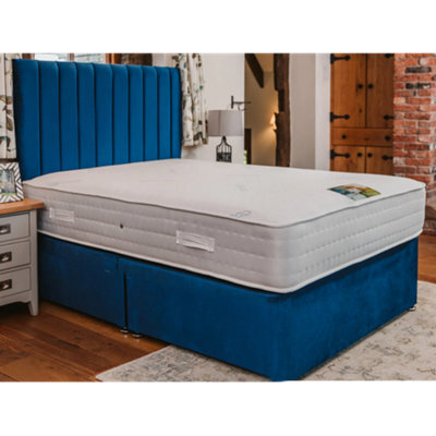 Divan Base Direct Sophia Briar-Rose Dual Season 1000 Pocket Sprung Igel Luxury Divan Bed Set 2Ft6 Small Single - Plush Marine - image 1