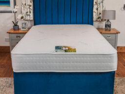 Divan Base Direct Sophia Briar-Rose Dual Season 1000 Pocket Sprung Igel Luxury Divan Bed Set 2Ft6 Small Single - Plush Marine - thumbnail 3
