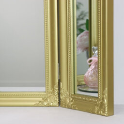 Melody Maison Ornate Gold Triple Dressing Table Mirror 55Cm X 74Cm - thumbnail 4