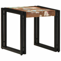 Berkfield Coffee Table Multicolour 40X50X38 Cm Solid Wood Reclaimed - thumbnail 3