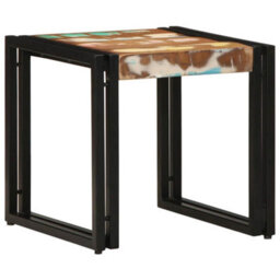Berkfield Coffee Table Multicolour 40X50X38 Cm Solid Wood Reclaimed - thumbnail 2