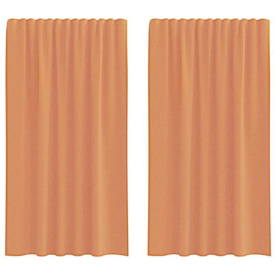 Berkfield Durable Voile Curtains With Rod Pockets 2 Pcs Terracotta - image 1