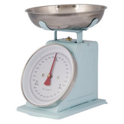GM Garden & Home Weighing Scales - Metal/stainless Steel/acrylic - L21 X W14 X H25.5 Cm - Ice Blue