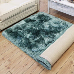 Aqua Handmade , Luxurious , Modern , Plain , Shaggy , Sparkle Easy To Clean Rug For Living Room, Bedroom - 140Cm X 200Cm - thumbnail 4