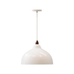 Living And Home Minimalist And Stylish Metal Lampshade Pendant Light, E27 Base White Lampshade For Kitchen And Diningroom Pendant Light - thumbnail 4