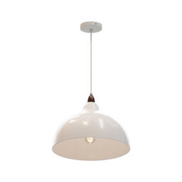 Living And Home Minimalist And Stylish Metal Lampshade Pendant Light, E27 Base White Lampshade For Kitchen And Diningroom Pendant Light - thumbnail 5