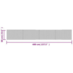 Berkfield Rug Rectangular Grey 60X400 Cm Bamboo - thumbnail 8