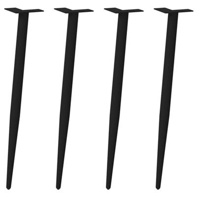 Walplus Console Table Legs Conical Shape 4 Pcs Black 72-73 Cm Steel - image 1