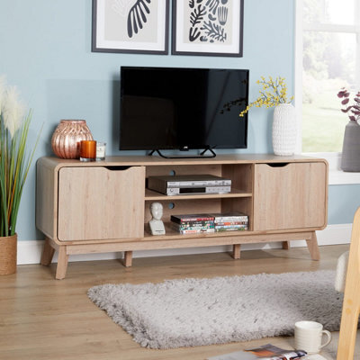 Home Source Nordica 150Cm Wide Tv Media Stand 2 Door Storage Unit - image 1