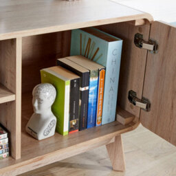 Home Source Nordica 150Cm Wide Tv Media Stand 2 Door Storage Unit - thumbnail 8