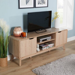 Home Source Nordica 150Cm Wide Tv Media Stand 2 Door Storage Unit - thumbnail 2