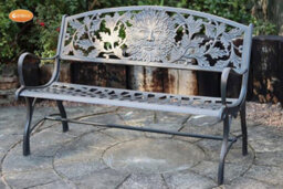 Gardeco 100 Cast Iron Bench With Greenman - New Improved Design - thumbnail 1