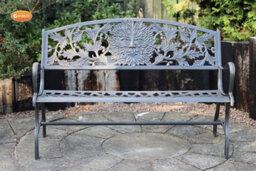 Gardeco 100 Cast Iron Bench With Greenman - New Improved Design - thumbnail 2