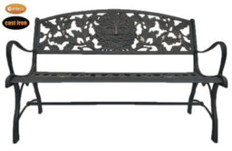 Gardeco 100 Cast Iron Bench With Greenman - New Improved Design - thumbnail 4