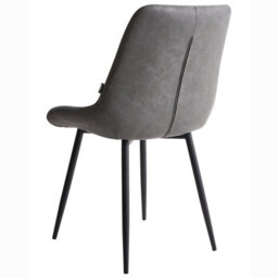 Beliani Set Of 2 Dining Chairs Melrose Faux Leather Grey - thumbnail 5