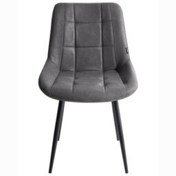 Beliani Set Of 2 Dining Chairs Melrose Faux Leather Grey - thumbnail 4