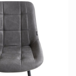 Beliani Set Of 2 Dining Chairs Melrose Faux Leather Grey - thumbnail 8
