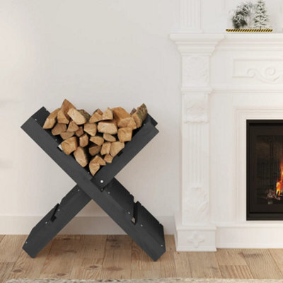 Walplus Log Holder Grey 47X39.5X48 Cm Solid Wood Pine - image 1