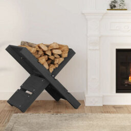 Walplus Log Holder Grey 47X39.5X48 Cm Solid Wood Pine - thumbnail 3