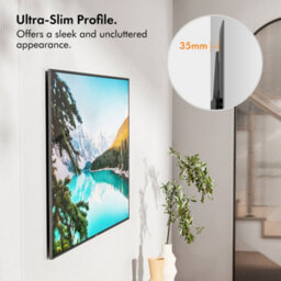 "Vonhaus Flush Tv Bracket For 60-120"" Screens, Ultra-Slim Wall Mount W/spirit Level, 120Kg Capacity, Max Vesa: 900X600mm" - thumbnail 3