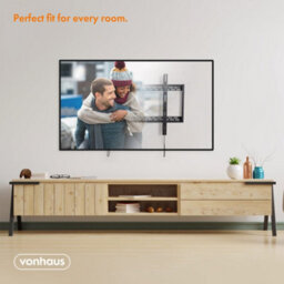 "Vonhaus Flush Tv Bracket For 60-120"" Screens, Ultra-Slim Wall Mount W/spirit Level, 120Kg Capacity, Max Vesa: 900X600mm" - thumbnail 7
