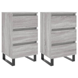 Berkfield Bedside Cabinets 2 Pcs Grey Sonoma 40X35X69 Cm Engineered Wood - thumbnail 2