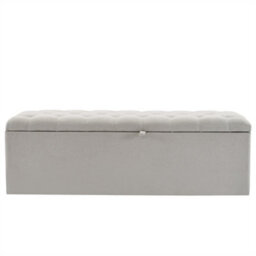 Abrihome 135X41X42Cm, Linen Upholstered Bench, Upholstered Bench Seat, Bed Stool, Bench With Storage Space, Light Grey - thumbnail 5