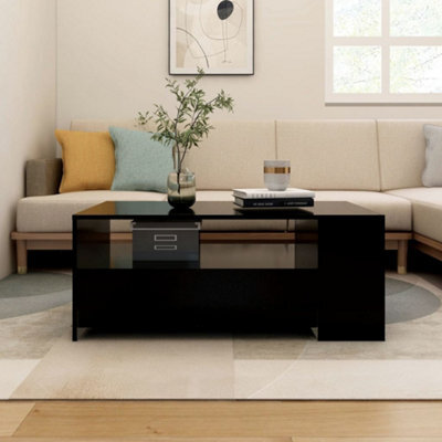 Walplus Coffee Table Black 102X55X42 Cm Engineered Wood - image 1