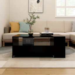 Walplus Coffee Table Black 102X55X42 Cm Engineered Wood