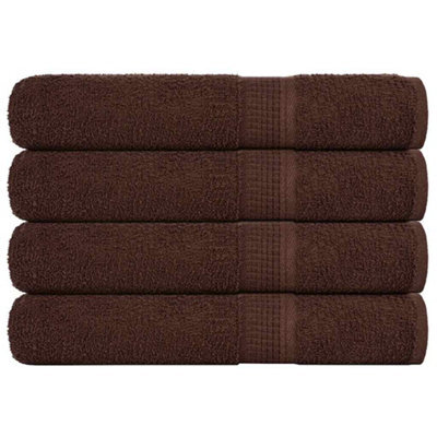 Berkfield Sauna Towels 4 Pcs Brown 80X200 Cm 360 Gsm 100% Cotton - image 1