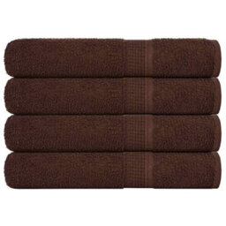 Berkfield Sauna Towels 4 Pcs Brown 80X200 Cm 360 Gsm 100% Cotton - thumbnail 1
