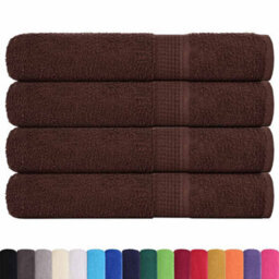Berkfield Sauna Towels 4 Pcs Brown 80X200 Cm 360 Gsm 100% Cotton - thumbnail 2