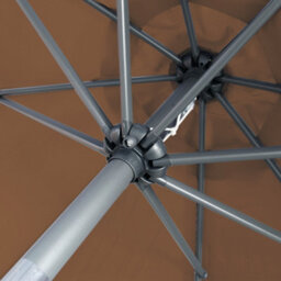 Sundaze 2.7M Coffee Garden Parasol Umbrella Sun Shade Canopy With Hand Crank Tilt Function - thumbnail 5