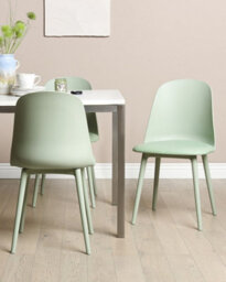 Beliani Set Of 2 Dining Chairs Fomby Light Green - thumbnail 2