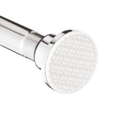 Telescopic Easy-Fix Clothes Or Curtain Rail - Stainless Steel Rod For Alcoves, Wardrobes, Awkward Windows - Extends From 70-115Cm - thumbnail 3