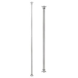 Telescopic Easy-Fix Clothes Or Curtain Rail - Stainless Steel Rod For Alcoves, Wardrobes, Awkward Windows - Extends From 70-115Cm - thumbnail 2