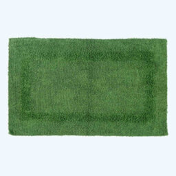 Homescapes Luxury Reversible Cotton Bath Mat Set - Fern Green - thumbnail 2