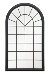 Mirroroutlet Somerley Country Arch Large Black Garden Mirror 129 X 76Cm - thumbnail 2
